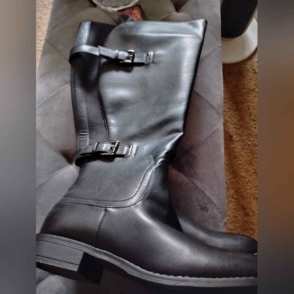 BloomChic Black Combat & Moto Boots